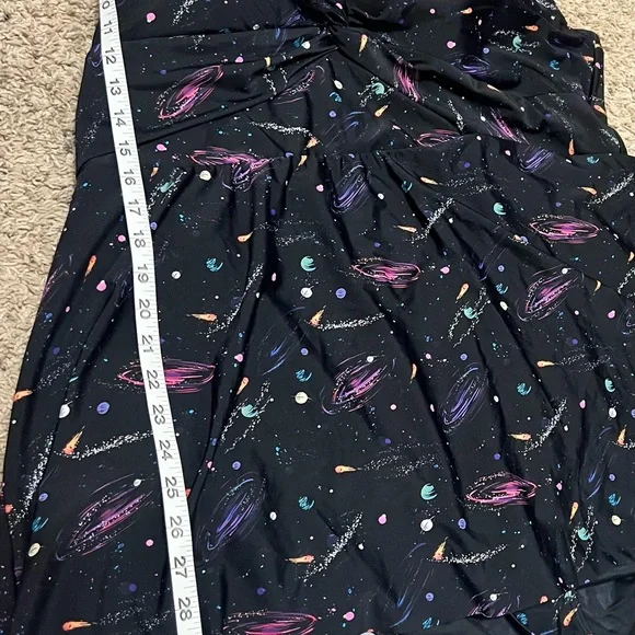 TORRID Asymmetrical One Piece Swimsuit Swim Dress Galaxy Celestial Sz 5X - Picture 13 of 13